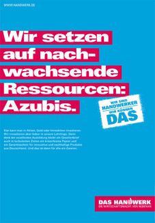 Wir setzen auf nachwachsende Ressourcen: Azubis.